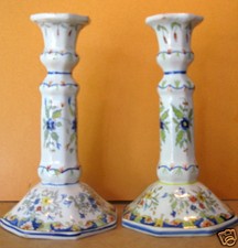 bougeoir ancien en faïence