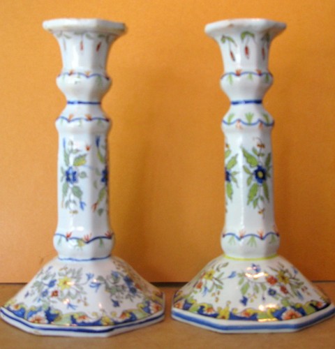 Bougeoir ancien faïence - en,
