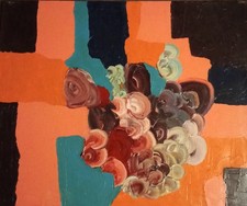 LES FRUITS ROUGES Huile sur Toile 60 x 73 cm signée BRUNO CANTAIS