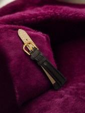 Bracelet montre en cuir vintage ancien, accessoire rétro pour collectionneur