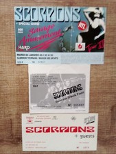 Billets De Concert Scorpions Lot De 3
