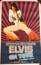 POSTER ORIGINAL DE COLLECTION ENTOILE FILM. ELVIS ON TOUR AVC ELVIS PRESLEY