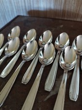 12 Cuillères à Moka en Métal Argenté