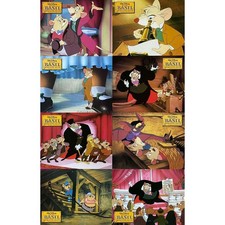 THE GREAT MOUSE DETECTIVE French Lobby Cards x8 - 9x12 in. - 1986 - Walt Disney,