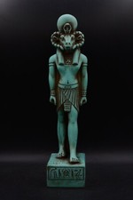 SCULPTURE EGYPTIENNE ANCIENNE UNIQUE Statue Pierre Grand Dieu Khnum Dieu du G...