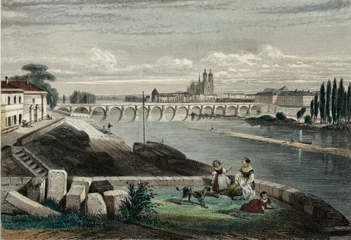 Tours indre loire gravure - indre, et