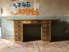 bureau meuble de rangement établi comptoir, meuble bois vintage