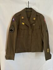 WW2 US ARMY  WOOL IKE JACKET WITH 3 RD ARMY AND ETO TAB  DATED 1944