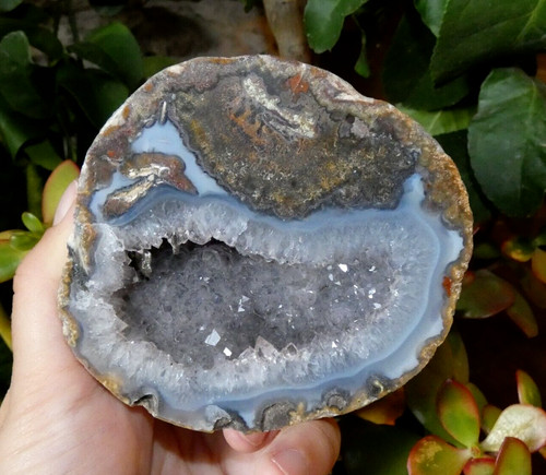 Géode quartz agate - agate, bleu