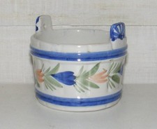 HB QUIMPER PANIER SEAU BAC PIÈCE DÉTACHÉE CÉRAMIQUE DÉCOR FRISE FLEURIE /B2655