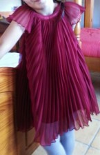 Superbe robe cérémonie,mariage,fête, REPETTO 6ans plissé rouge cerise