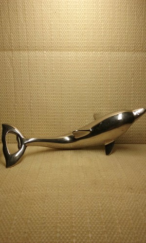 Vintage chrome silver dolphin - vintage, chrome/silver