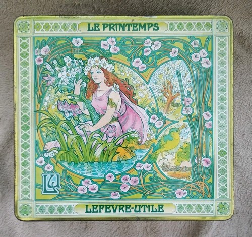 Boite metal vintage lefevre - lu,
