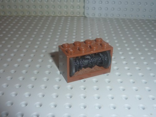 Lego oldbrown hose - hose, reel