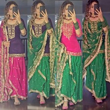 Robe costume Bollywood pakistanais indien mariage dhoti top jupe tenue de fête