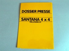 SUZUKI SANTANA 4x4 dossier de presse media press kit édition 1987 Français