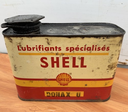 Ancien petit bidon huile shell