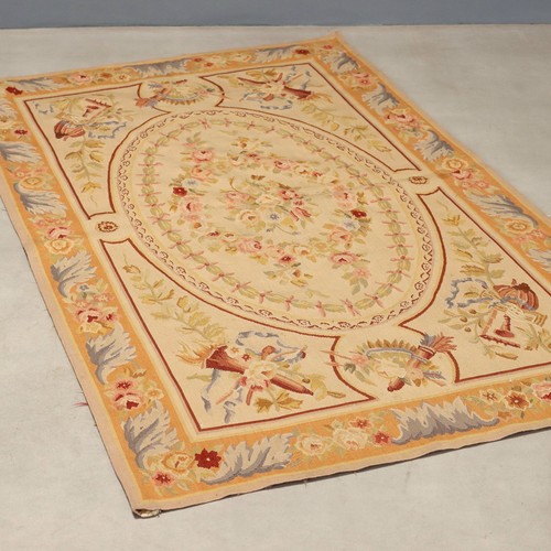 Tapis aubusson ancien - ancien, coton