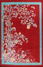 Tapis En Laine Art Déco Teint