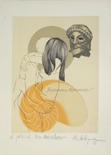 LOIC DUBIGEON Lithographie originale signée La Rome antique métamorphose