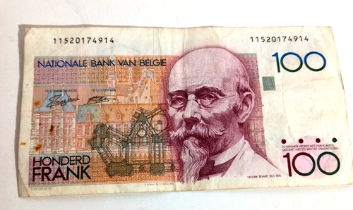 Billet 100 francs belge - billet,