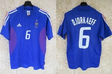 Maillot Equipe de FRANCE Adidas World Cup 2002 DJORKAEFF n°6 shirt vintage S