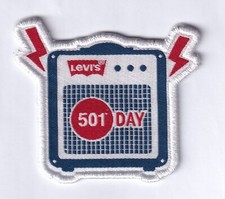 RARE PATCH TISSU .. MODE FASHION JEANS LEVI STRAUSS LEVIS LEVI'S RADIO DAY ~FV