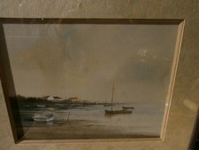 aquarelle , ile de ré signé morlaine 83