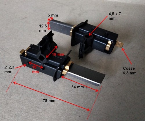 Charbon moteur lave - lave, linge