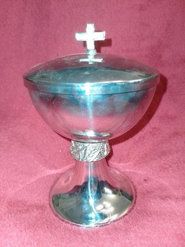 Ancien ciboire metal - inox, et