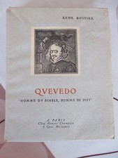 QUEVEDO - HOMME DE DIABLE HOMME DE DIEU - R BOUVIER H. CHAMPION
