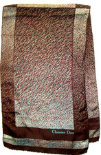 Christian DIOR écharpe/étole soie  en TBEG vintage authentique 37x120 cm