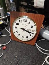 Belle Horloge pendule formica jaune heure prestige   Vintage An 50 /70