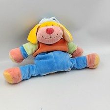 Doudou musical avec sons intra utérins chien rose bleu vert jaune Doodoo BABIAGE
