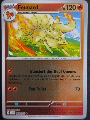 Carte pokémon feunard 009 086 - feunard, 009/086