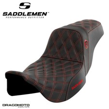 SELLE HARLEY TOURING SADDLEMEN Pro Series SDC Performance SC80807RED 2-Up Sea...