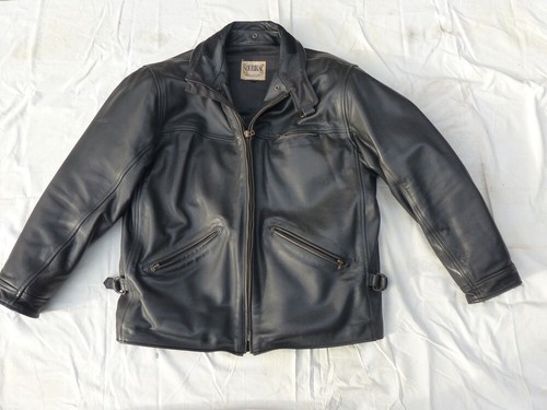 Veste moto cuir epais - en,
