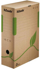 [Ref:623916-3] ESSELTE Lot de 3 Boîtes d'archives ECO, format A4 marron dos: