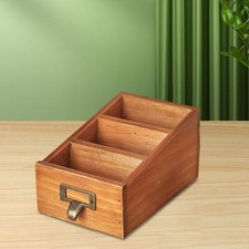 Organisateur de bureau en bois avec grilles, fournitures de bureau pour