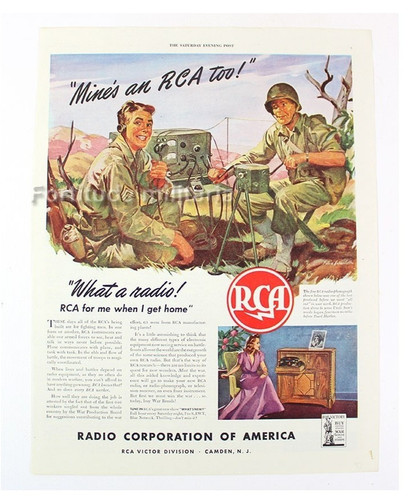 Publicité army radios rca - us, army-radios