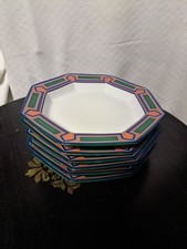 6 ASSIETTES CREUSES COQUET FORME LOTUS MODELE ORENOQUE  PORCELAINE LIMOGES 