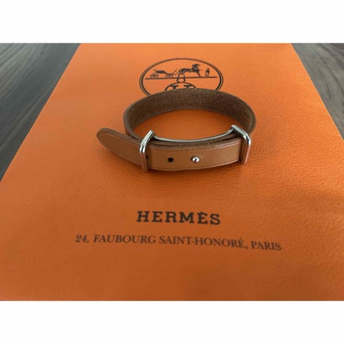 Bracelet cuir hermes camel - cuir,