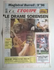 L'EQUIPE N°14.051 du 11/07/1991 - Le drame Sorensen /Cpes d'Europe:qui pour l'OM