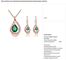 BIJOUX : B336 - Parure Collier