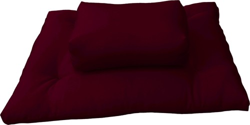 Burgundy zabuton zafu set - burgundy,