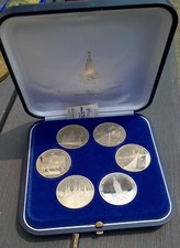 JEUX OLYMPIQUES DE MOSCOU 1980 COFFRET DE 6 PIECES DE 1 ROUBLE URSS   VOIR PHOTO