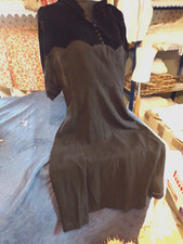 Robe 1930 Empiècement velours 