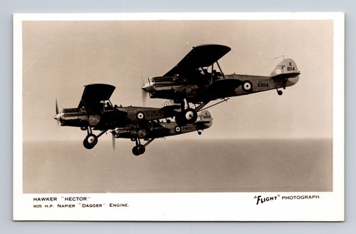 Rppc raf hawker hector army - rppc,