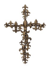 Une croix décorative en fer
