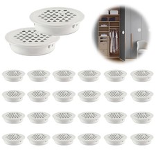 24 Pièces Grille D'aération Trou Inox Blanc Ronde 35mm Grille Aeration Grille...